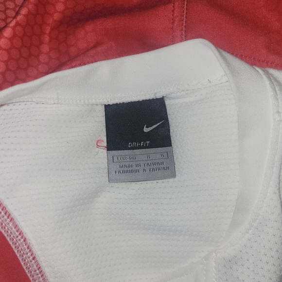 Nike White And Red Sleeveless Running Activewear Top L - Picture 6 of 6